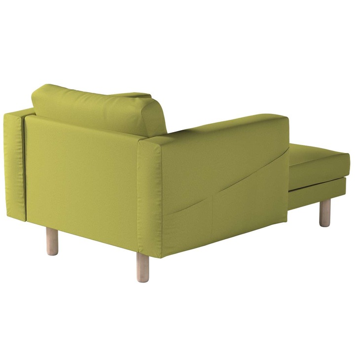 Калъф за фотьойл с подлакътници, Dekoria, Полиестер, 5 части, 110x157x85 см, Зелен