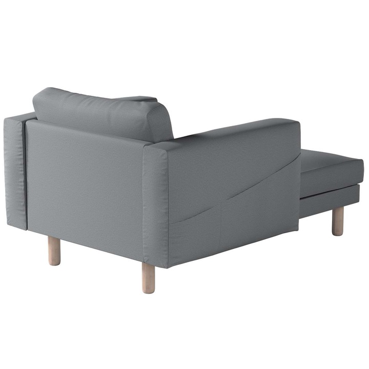 Калъф за фотьойл с подлакътници, Dekoria, Полиестер, 5 части, 110x157x85 см, Сив