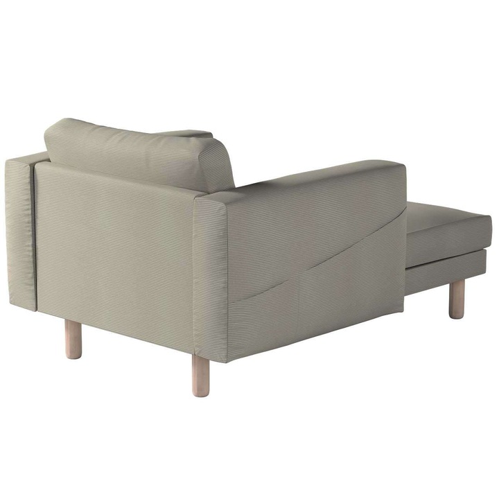 Калъф за фотьойл с подлакътници, Dekoria, Полиестер, 5 части, 110x157x85 см, Сив