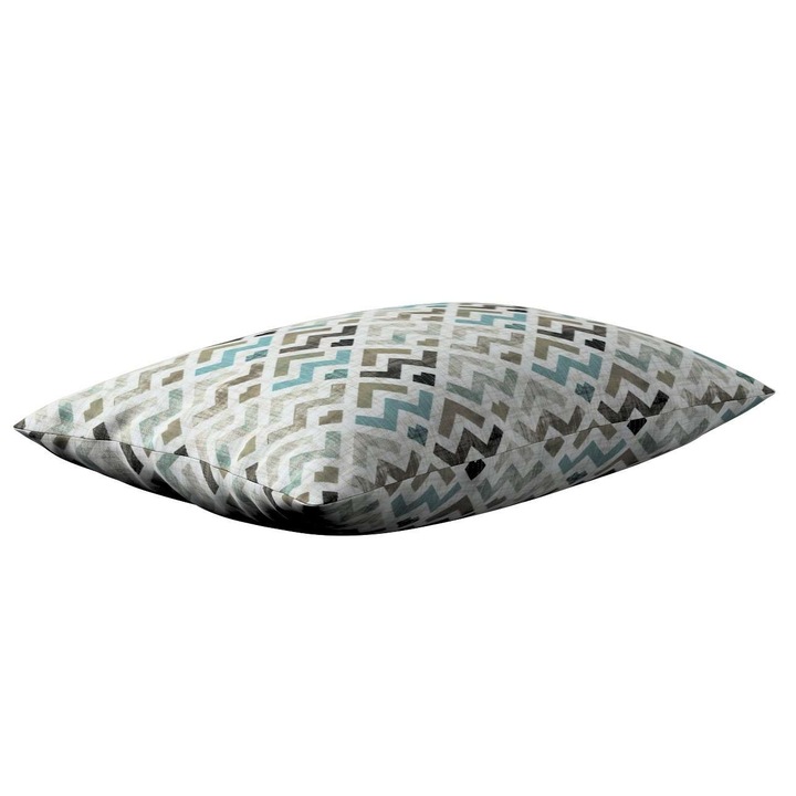 Калъфка за възглавница, Dekoria, Текстил, 60 × 40 см, Синьо/Сиво