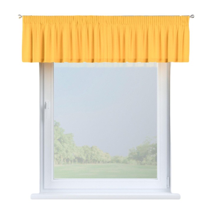 Декоративна завеса, Dekoria, Текстил, 260 х 40 см, Жълто