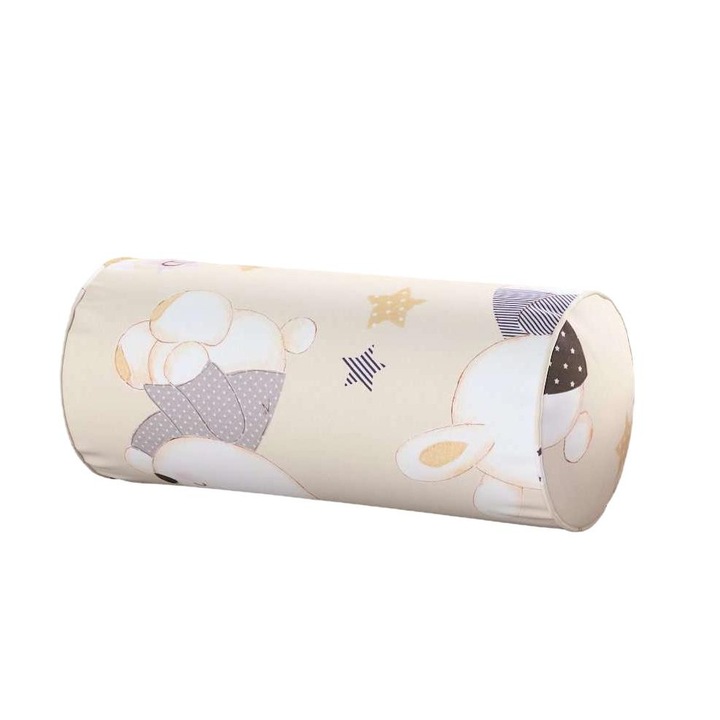 Декоративна възглавница във формата на цилиндър, Dekoria, Полиестер, 40x16 см, Многоцветна