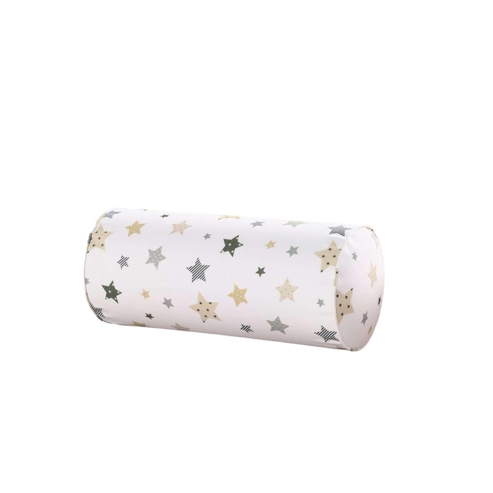 Декоративна възглавница във формата на цилиндър, Dekoria, Полиестер, 40x16 см, Многоцветна