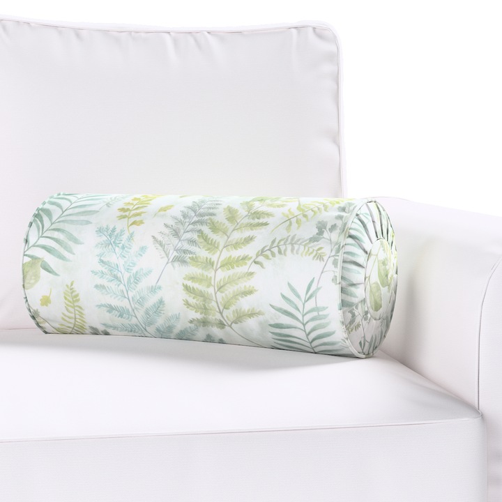 Възглавница с плисета, Dekoria, 20 х 50 см, Цилиндричен модел, С шарка, Многоцветна