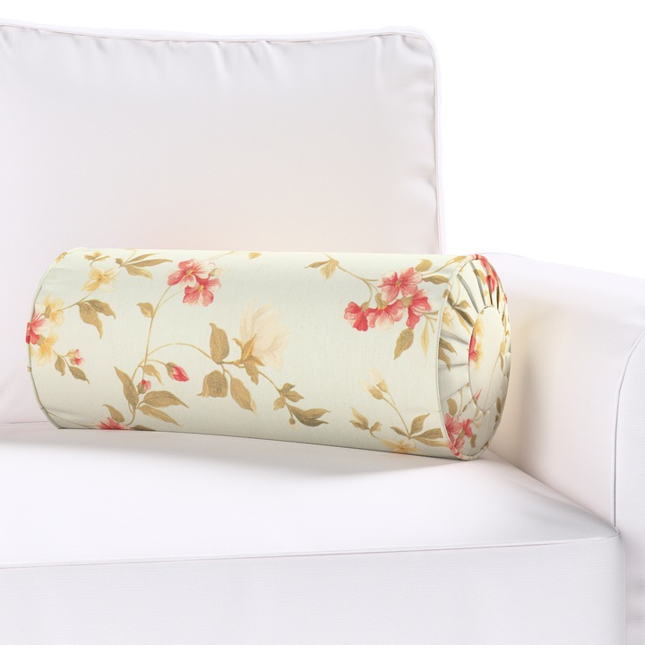 Възглавница с плисета, Dekoria, 20 х 50 см, Цилиндричен модел, С шарка, Многоцветна