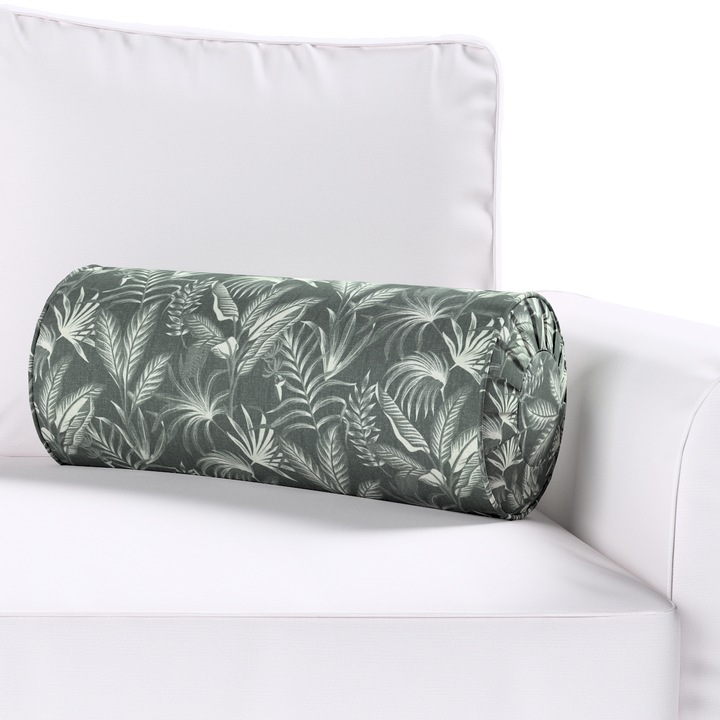 Възглавница с плисета Dekoria, Тип руло, Флорален принт, 20 х 50 см