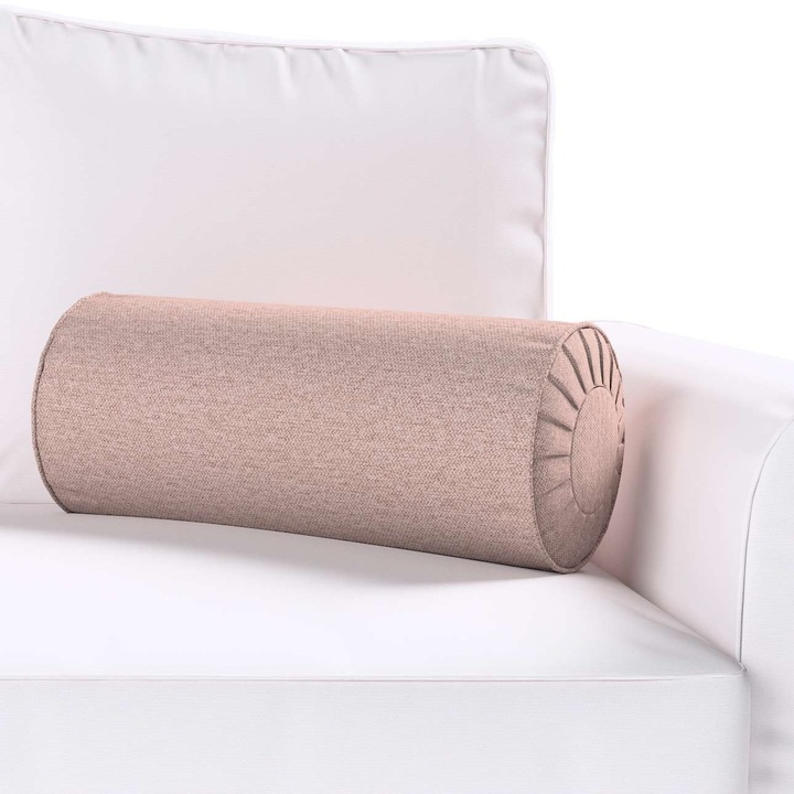 Възглавница с плисета, Dekoria, 20 х 50 см, Тип Ролка, Бежова