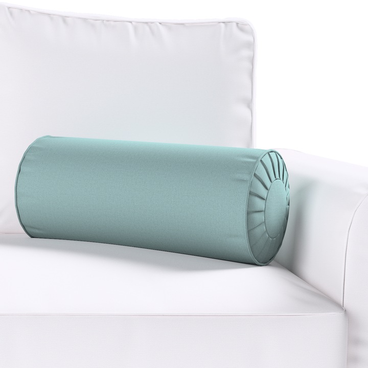 Възглавница с плисета, O 20 x 50 см, кубичен модел, обикновен принт, син