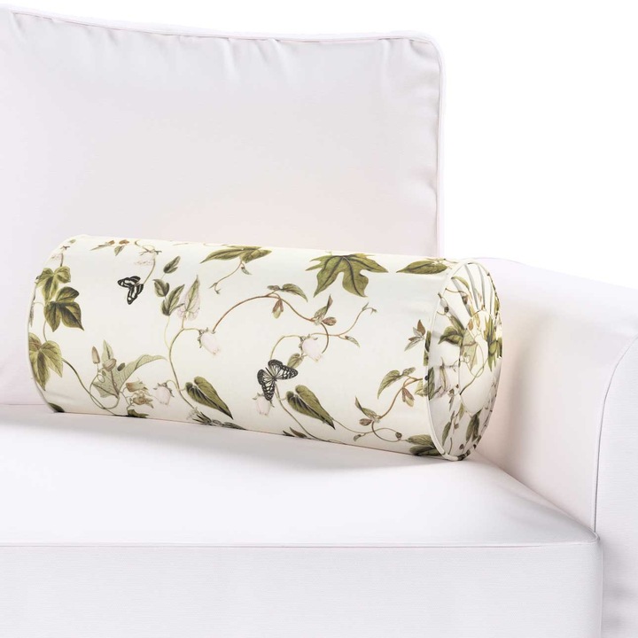 Възглавница с плисета, Dekoria, 20 х 50 см, Тип руло, Флорален принт