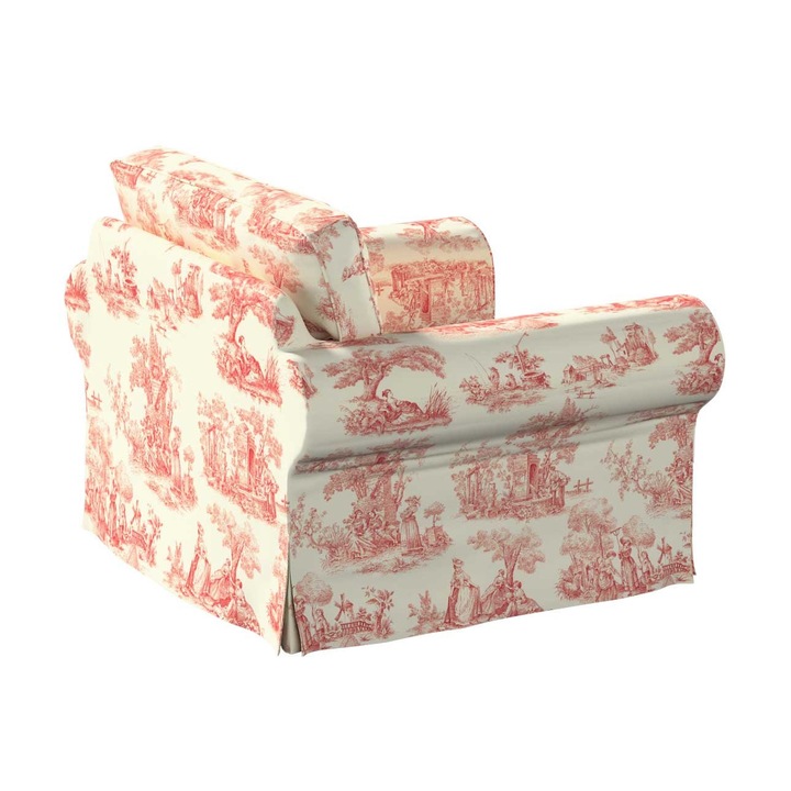 Калъф за фотьойл, Dekoria, Памук, Крем/Червен