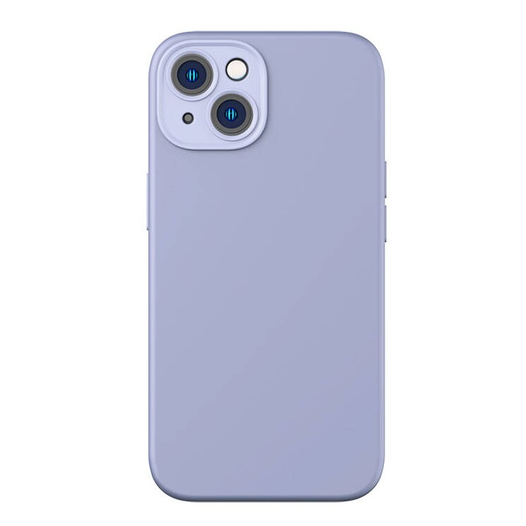 Kit protectie Baseus Liquid Silica Gel 3in1, Carcasa, Folie Ecran si Kit pentru curatare, compatibil cu iPhone 14 Plus, Lila