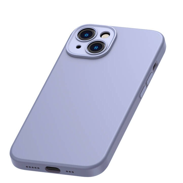 Kit protectie Baseus Liquid Silica Gel 3in1, Carcasa, Folie Ecran si Kit pentru curatare, compatibil cu iPhone 14 Plus, Lila