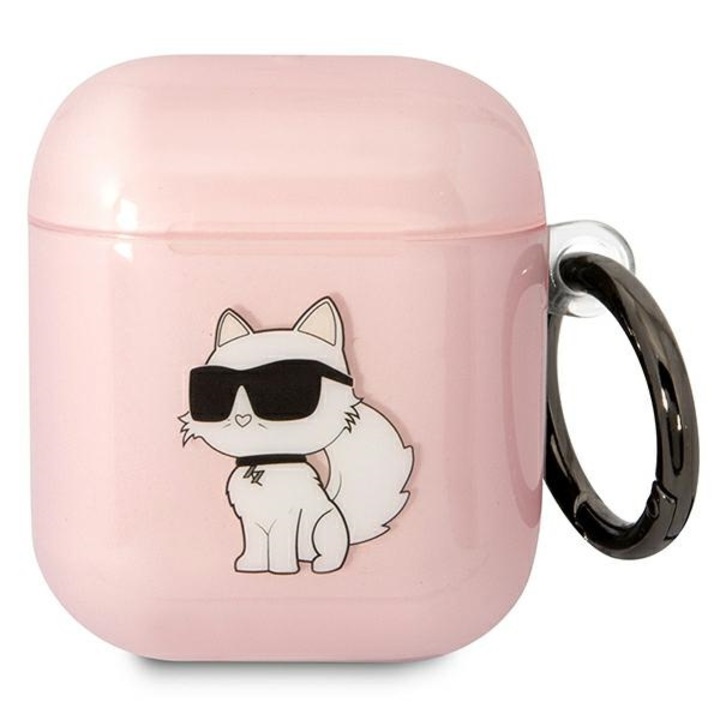 AirPods 1/2 tok, Karl Lagerfeld, KLA2HNCHTCP, Choupette, rózsaszín