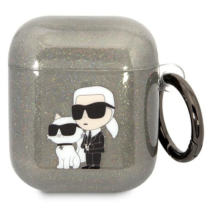 AirPods 2/1 tok, Karl Lagerfeld, KLA2HNKCTGK, Karl & Choupette, szürke