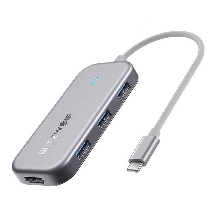 HUB Blitzwolf 7 в 1 BW-TH5 USB-C 1x HDMI, 3x USB 3.0, 1x USB-C PD, 1x SD, 1x Micro SD