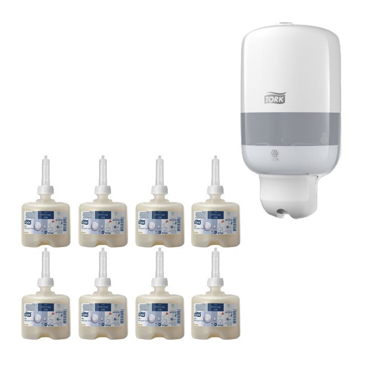 Pachet dispenser si consumabil TORK sapun lichid 475ml