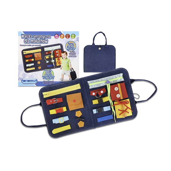 Gyerek szenzoros bőrönd, Artyk, Műanyag, Kiegészítőkkel, Többszínű