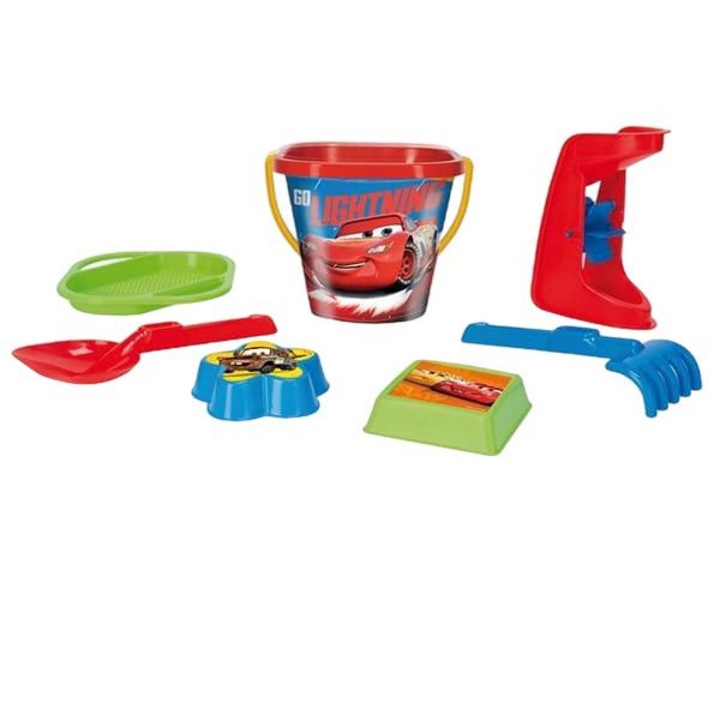 Set 7 jucarii pentru nisip, Cars, Wader, 1 an+, Multicolor
