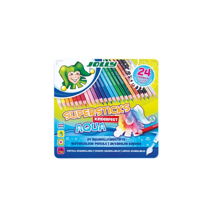 Комплект цветни моливи Jolly, 24 цвята, 3+ години