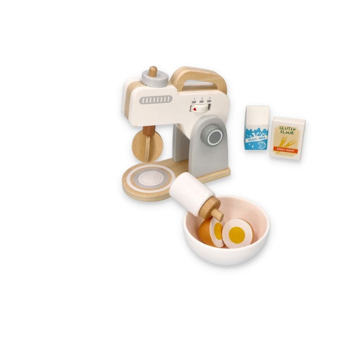 Mixer copii, Lelin, Lemn, Multicolor