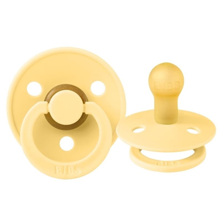 Бебешка залъгалка, BIBS, силикон, жълта