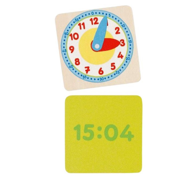Set de joaca din lemn invata cat e ceasul