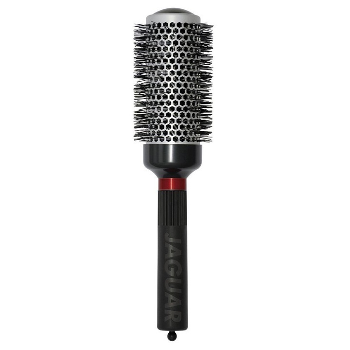 Четка за коса, Jaguar, Алуминий, 63 mm, Черно/Сребристо