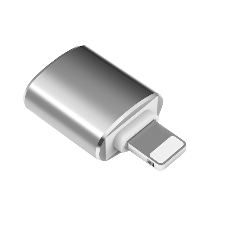 Adaptor telefon USB3.0, SIHOiSi, Pentru Apple, Metal, 17,3×9,2×31,4 mm, Argintiu