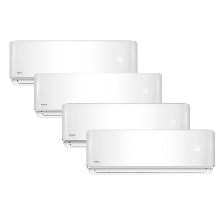 Aer conditionat Multisplit Vivax R-Design ACP-36COFM105AERI / 3x ACP-12CH35AERI + ACP-09CH25AERI, R32, Inverter, Clasa A++, I Feel, Auto Restart, Autodiagnoza, Autocuratare, Sleep Mode, 24 timer