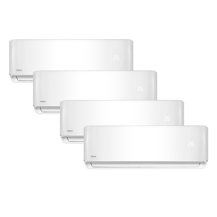 Aer conditionat Multisplit Vivax R-Design ACP-28COFM82AERI / 3x ACP-09CH25AERI + ACP-12CH35AERI, R32, Inverter, Clasa A++, I Feel, Auto Restart, Autodiagnoza, Autocuratare, Sleep Mode, 24 timer