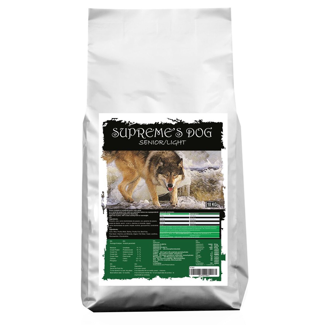 Hrana uscata pentru caini Supreme's Dog Premium, Senior/Light, 10 Kg