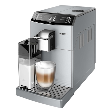 Espressor super-automat Philips EP4050/10, Sistem filtrare AquaClean, Tehnologie CoffeeSwitch, Carafa de lapte integrata, 5 setari intensitate, Optiune cafea macinata, 8 bauturi, Gri
