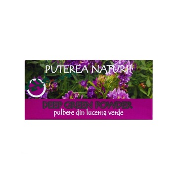 Pulbere din lucerna verde, Deep Green Puterea Naturii, 150g (30 plicuri * 5g) Pulbere din lucerna verde, Deep Green Puterea Naturii, 150g (30 plicuri * 5g)