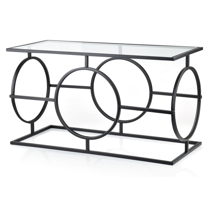 Banca, Mondex, Cedric, Design Modern, Constructie Lacuita Negru, Materiale De Cea Mai Inalta Calitate, 10x10x45 cm, Negru