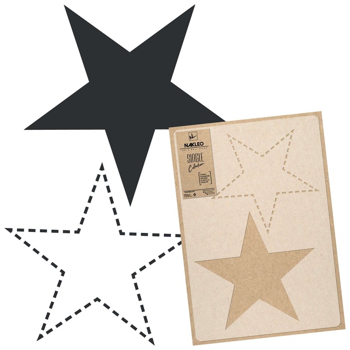 Sablon decorativ reutilizabil, Nakleo, Stea Punctata, 43 x 64 cm