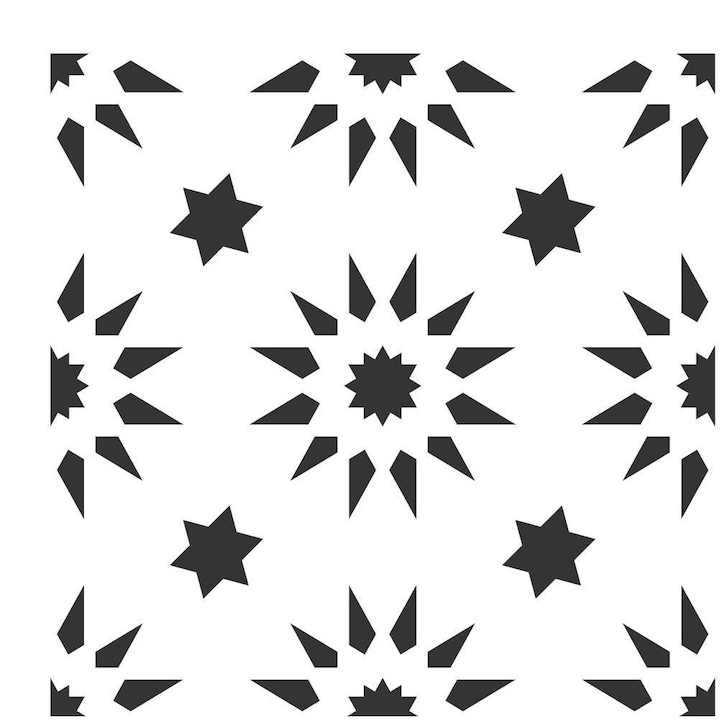 Sablon decorativ reutilizabil, Nakleo, Aldeia, 60 x 60 cm