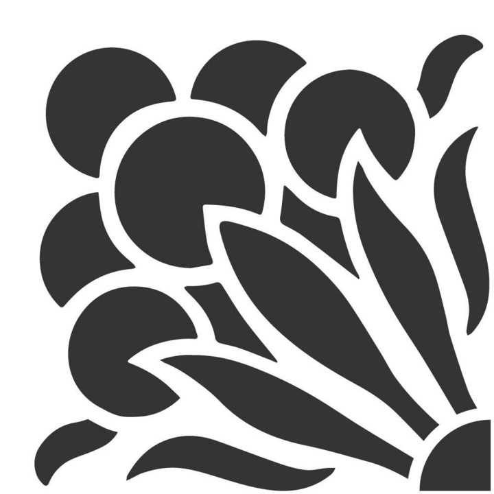 Sablon decorativ reutilizabil, Nakleo, Palvo, 10 x 10 cm