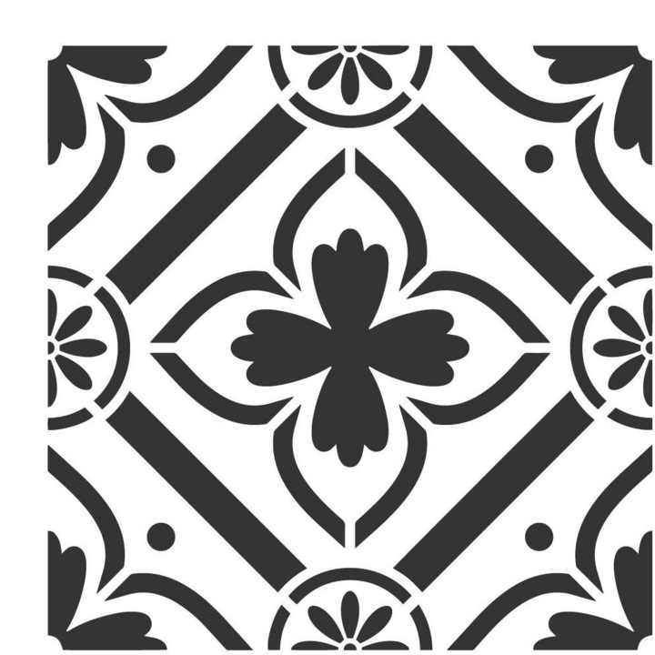 Sablon decorativ reutilizabil, Nakleo, Romeira, 33 x 33 cm