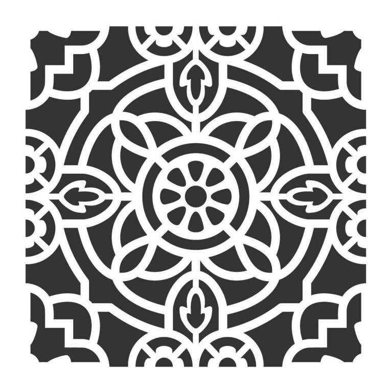 Sablon decorativ, Nakleo, Reutilizabil, Universal, 25x25cm