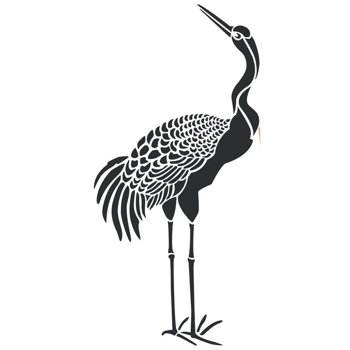 Sablon decorativ, Nakleo, Pasare, Reutilizabil, 43x64cm