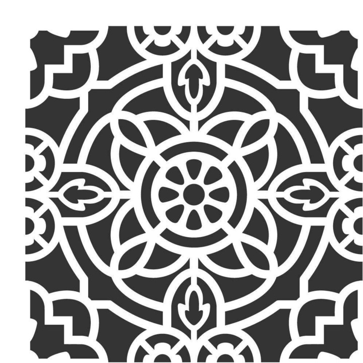 Sablon decorativ reutilizabil, Nakleo, Zaida, 15 x 15 cm