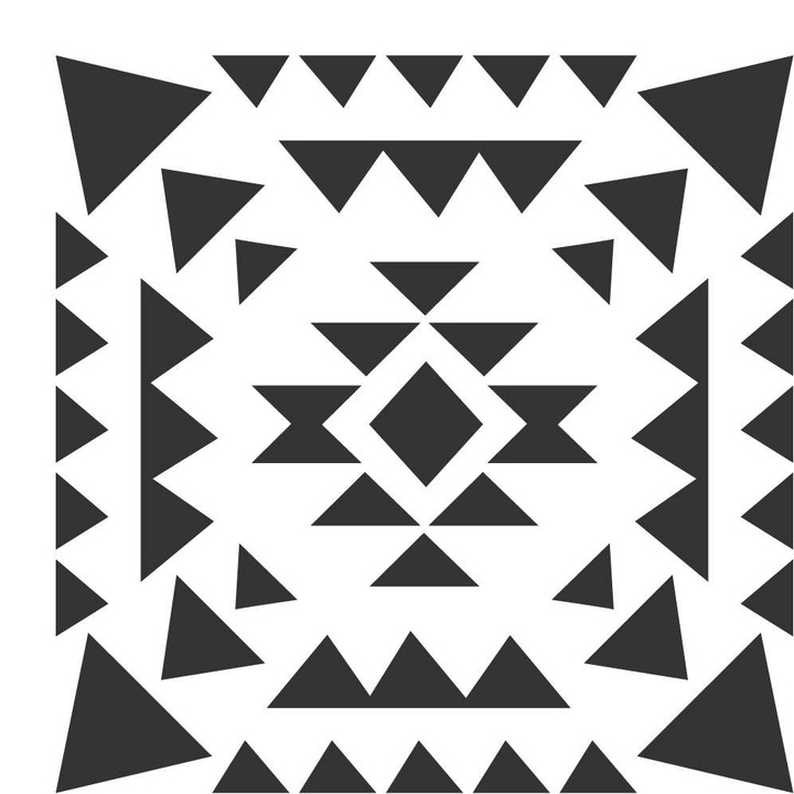 Sablon decorativ reutilizabil, Nakleo, Azteca, 60 x 60 cm