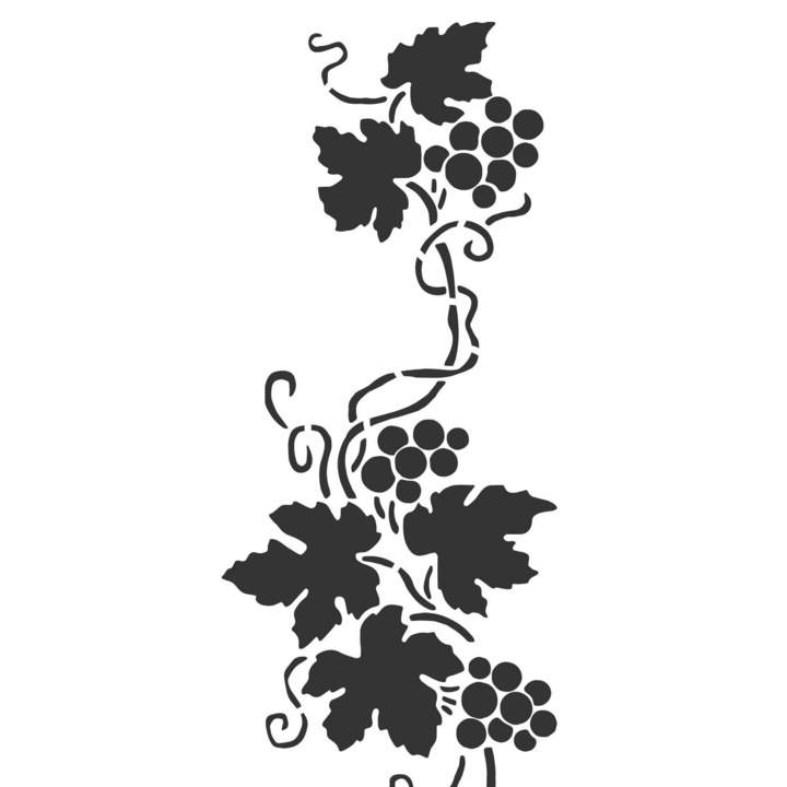 Sablon decorativ reutilizabil, Nakleo, Struguri, Vita De Vie, 45 x 95 cm