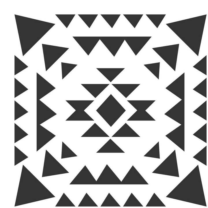 Sablon decorativ reutilizabil, Nakleo, Azteca, 30 x 30 cm