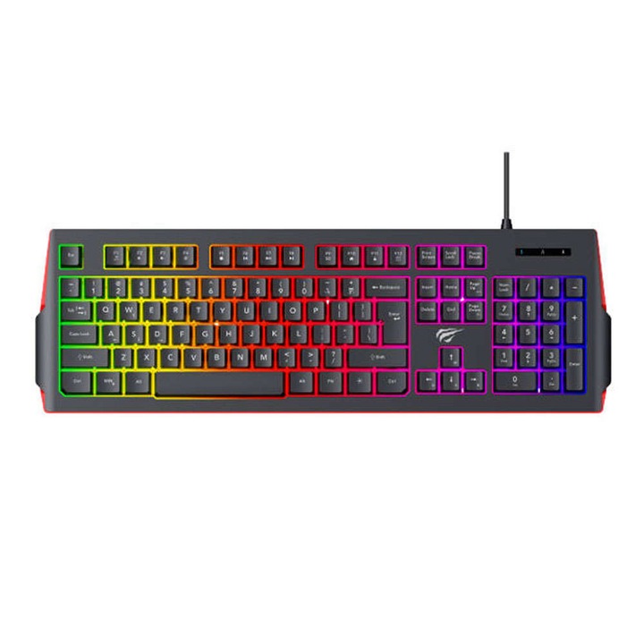 Tastatura gaming KB866L, Havit, USB, Negru/RGB