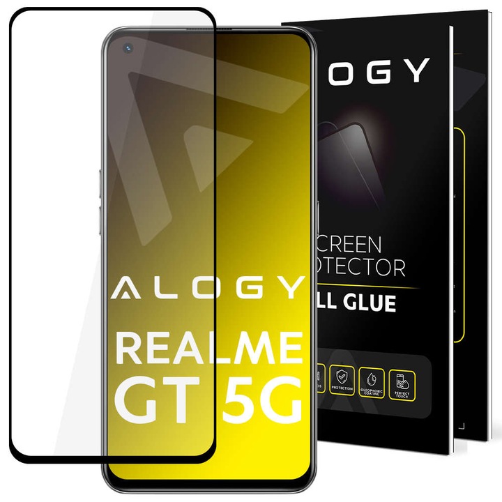 Alogy Full Glue скрийн протектор за Realme GT 5G Black