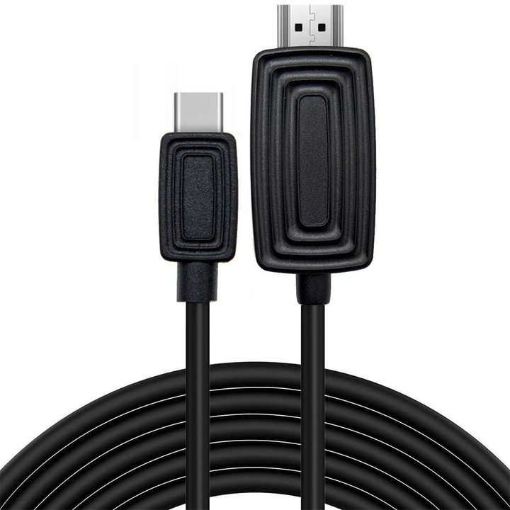 Adaptor cablu Alogy HDMI 2.1 la USB-C tip C HDTV 2K 2m negru