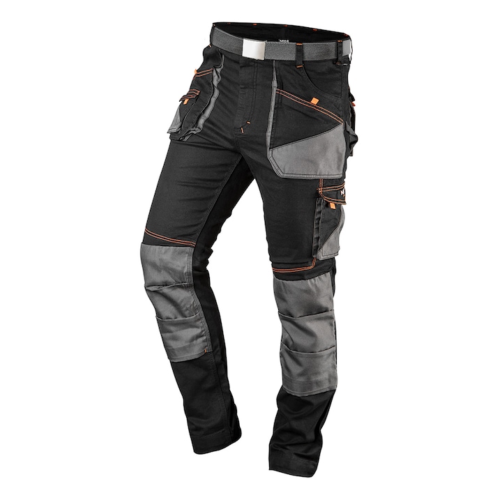 Работен панталон Neo Tools, Полиестер, Сив/Черен, XL
