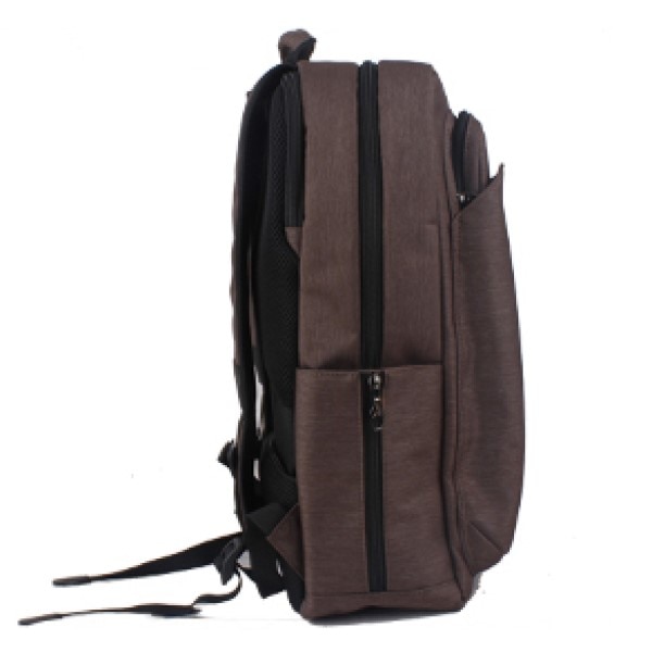 Rucsac laptop 17" casual pentru calatorii, impermeabil, cu buzunar antifurt, Tigernu, 47x30x18 cm, Maro