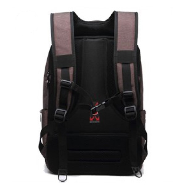 Rucsac laptop 17" casual pentru calatorii, impermeabil, cu buzunar antifurt, Tigernu, 47x30x18 cm, Maro